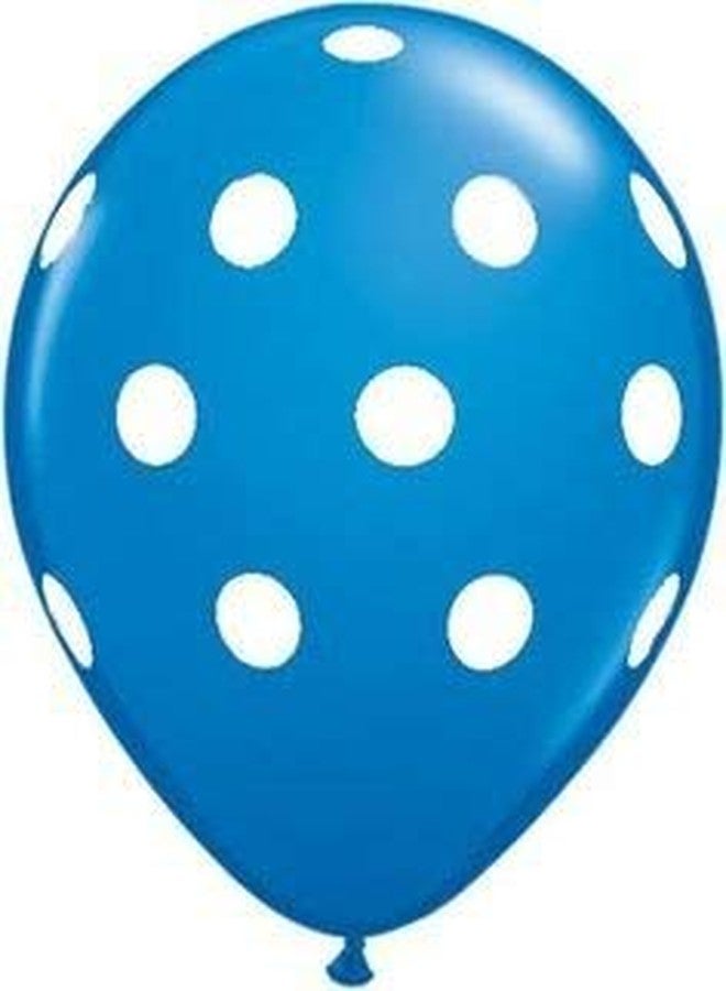 AMFIN® 12 Inch (Pack of 30) Polka Dot Birthday Party Balloons - Blue - Image 5